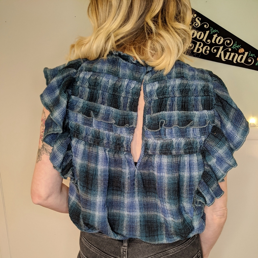 NWT Free People Not Your Average Girl Top / Navy - Picture 4 of 7